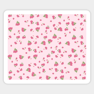 strawberry pattern aesthetic pinterest coquette dollette pink Sticker